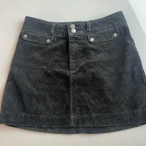 Abercrombie & Fitch Black Corduroy Mini Skirt